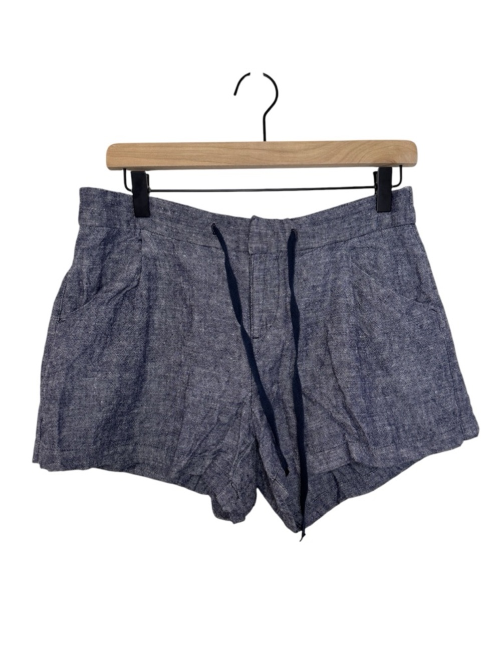 Old Navy Women’s Linen-Blend Drawstring Shorts Size 6 Navy Blue Summer Basics